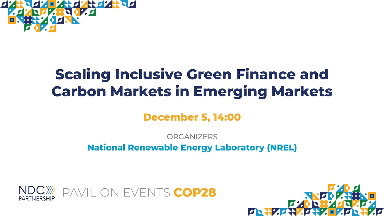 COP28: Scaling Inclusive Green Finance and Carbon Markets in Emerging ...