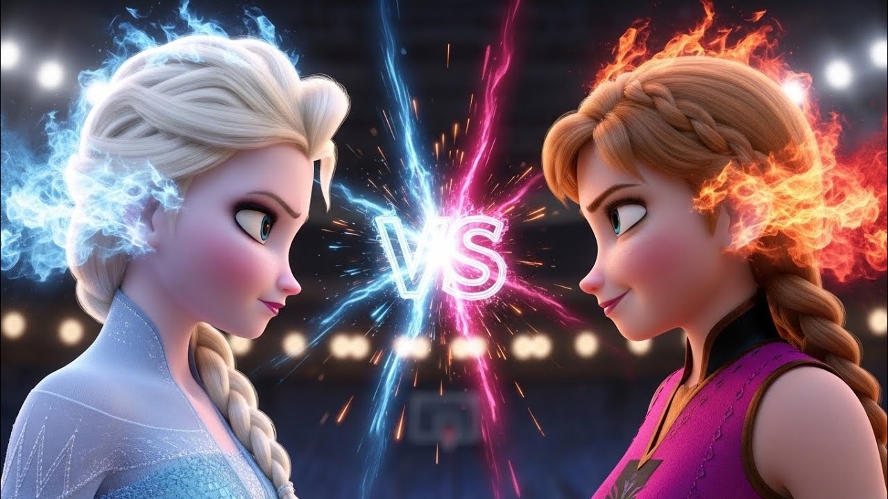 😠💥ICE vs FIRE ON THE COURT! Elsa & Anna Epic Basketball Match