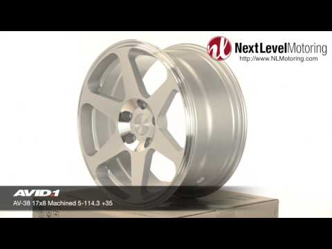 NLMotoring.com 360: Avid.1 AV-38 17x8 Machined 5-114.3 [+35mm] AV3817805H35MF