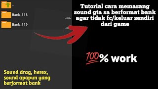 Cara memasang sound gta sa android yang berformat bank, agar tidak fc / keluar sendiri