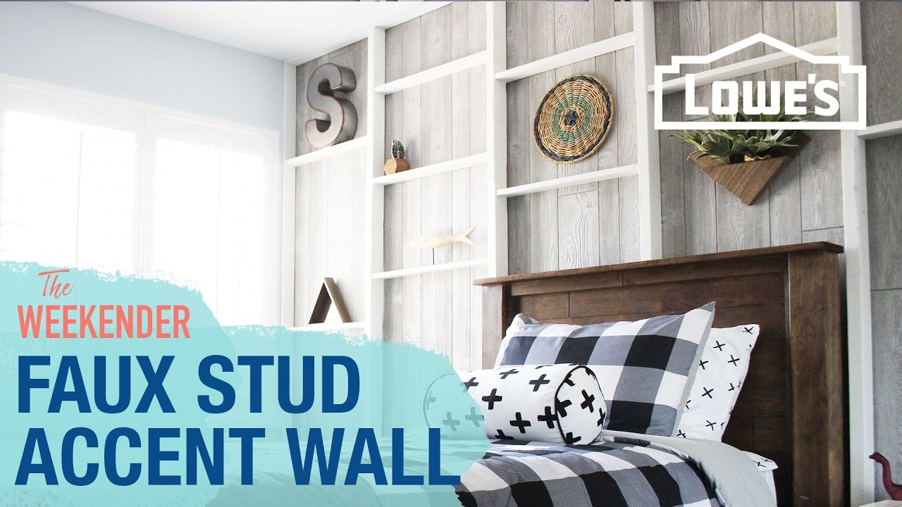 Faux Stud Accent Wall - YouTube