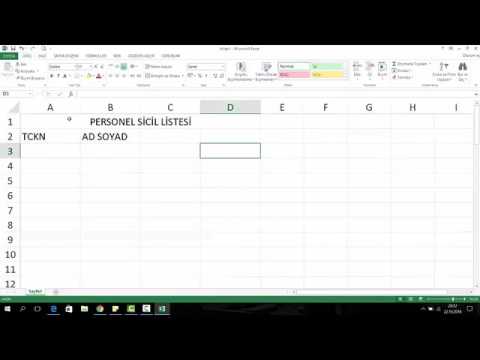 Microsoft Excel 2013 / Ders 1