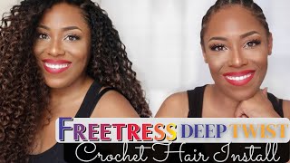 FREETRESS DEEP TWIST CROCHET HAIR INSTALL| LIA LAVON screenshot 4