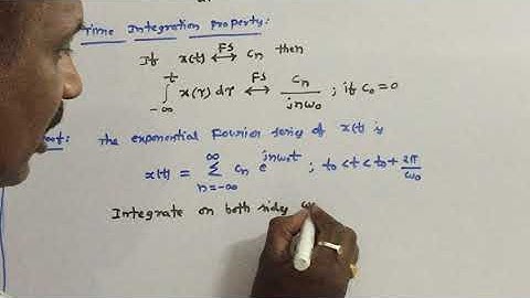 Signals & Systems - Properties of Exponential Fourier series (Part-3) - UNIT II