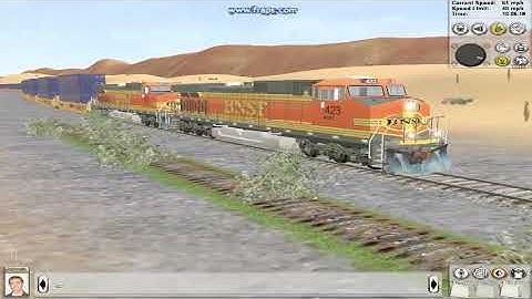 Trainz 2006 - BNSF Intermodel Train On The UP Cima Sub