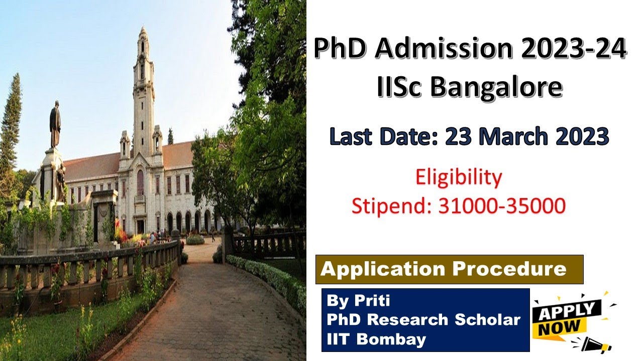 how to do phd from iisc bangalore