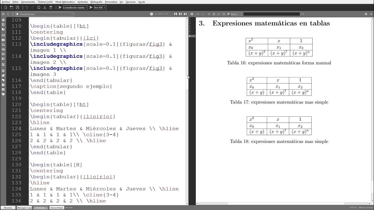 LaTeX Texmaker Overleaf Tutorial 5 Tablas 2021 parte 3/3 YouTube