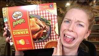 Thanksgiving Dinner Pringles Taste Test - OMG!