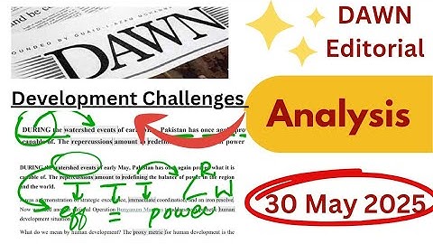 Dawn Editorial Analysis in Urdu | 30 May 2025 | Today Dawn Newspaper reading | CSS PMS preparation