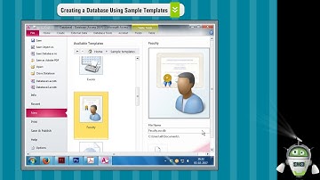 Creating a Database Using Sample Templates - A Window to Computers Class 7