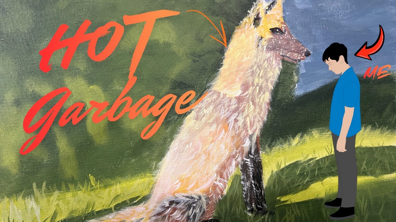 How to not paint a realistic fox for beginners Painting number 7