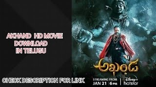 How to download Akhanda Hd movie