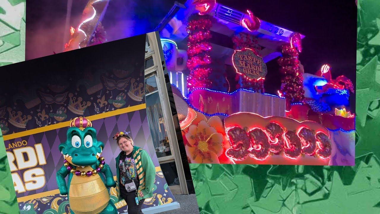 My first time at Universal Mardi Gras (food, parade, tribute store & merch)