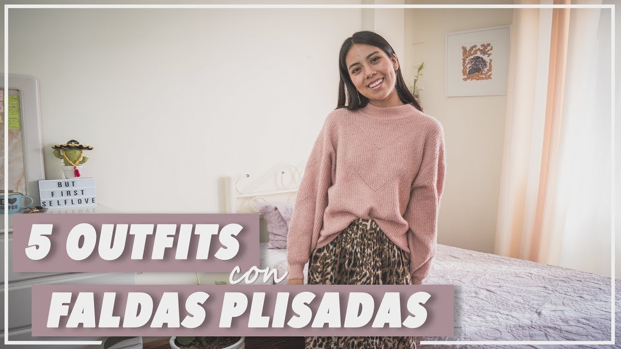 5 OUTFITS FALDAS PLISADAS EL OTOÑO 2019 - YouTube