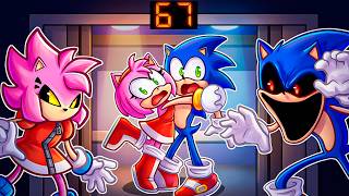 SONIC e AMY ficaram PRESOS no ELEVADOR DO MAL no ROBLOX!