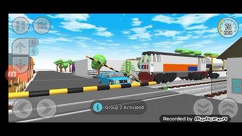 Train vs car Indonesia Draw brick 2