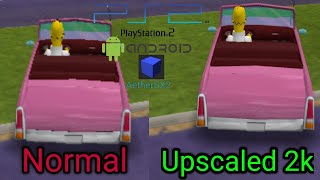 AetherSX2 Simpsons Hit and Run PS2 on android upscaled 2k full speed screenshot 3