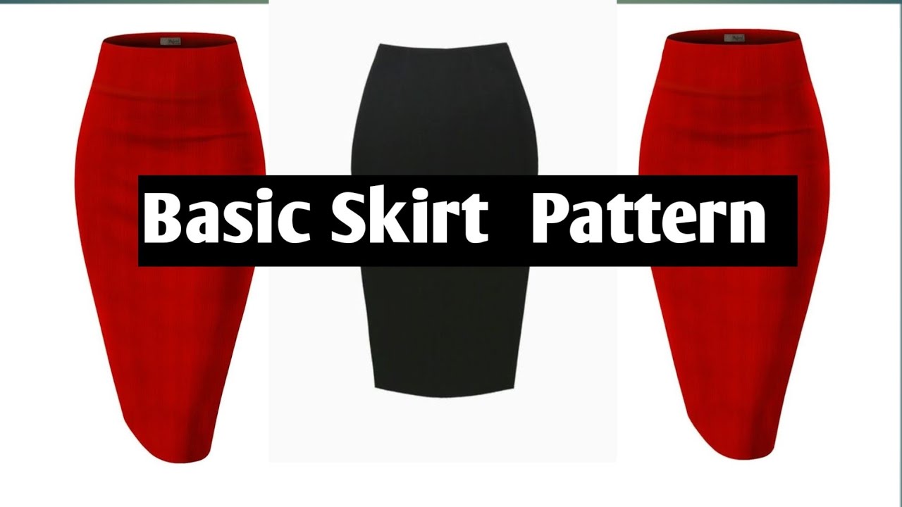 How to draft a basic skirt pattern |Beginners friendly | very simple ...