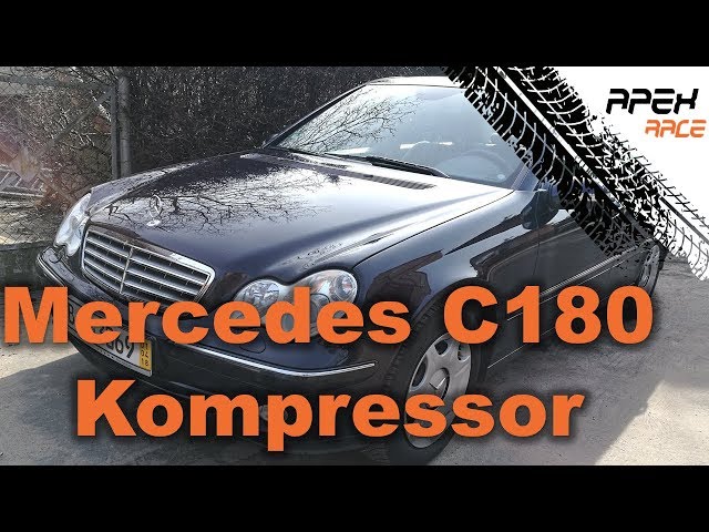 2005 Mercedes C180 W203 Kompressor 1.8 143HP POV Test Drive, Snow scenery