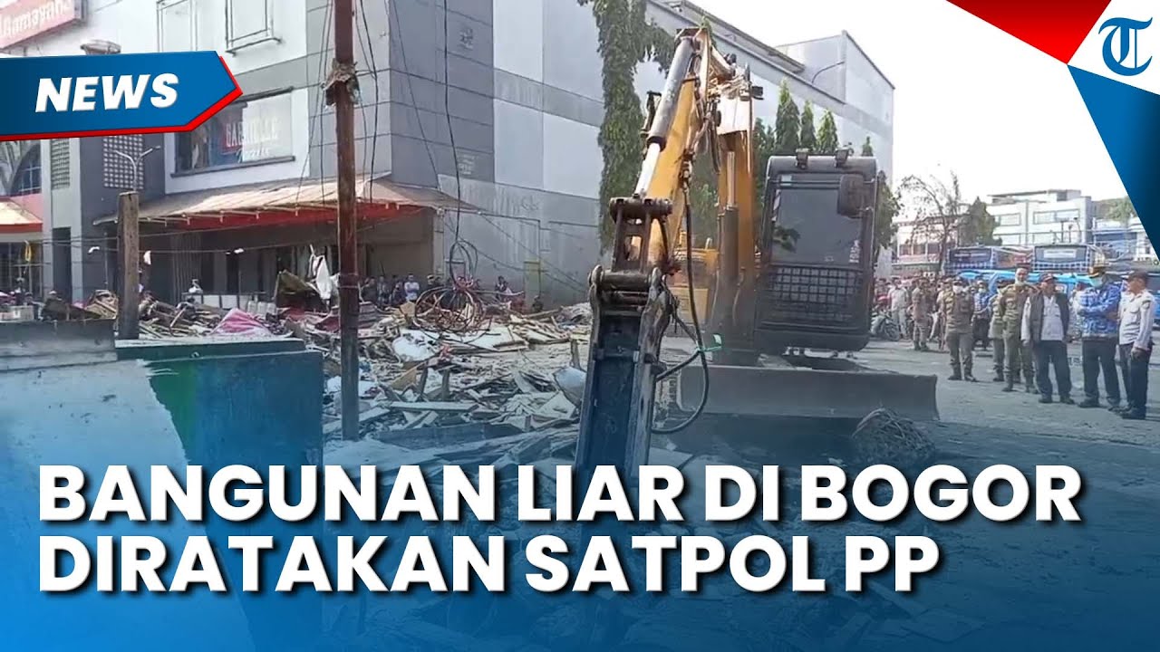 PULUHAN Bangunan Liar di Terminal Bogor Diratakan, Ada Warung Ketauan Jual Miras