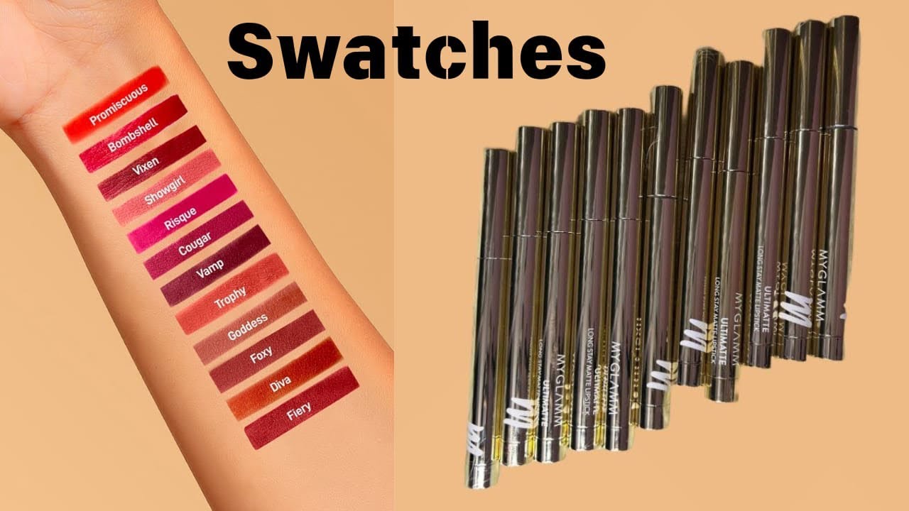 Myglamm Ultimatte Long Stay Matte Lipstick | All Shades Swatched | Review & Swatches