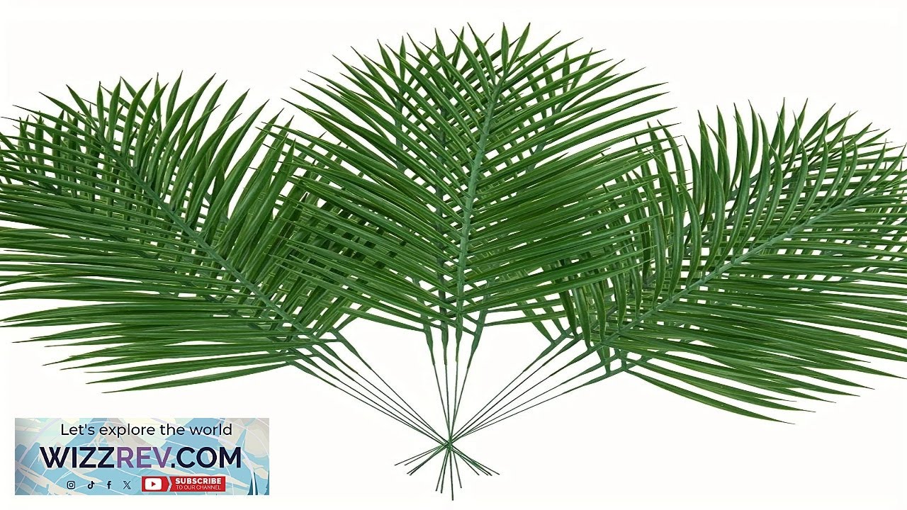 5pcs Artificial Plant Tropical Palm Leaves Decoration Summer Hawaiian Jungle Party DIY Review