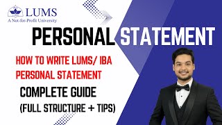How to Write LUMS NOP Personal Statement | 2026 Complete Guide (Full Structure + Tips)