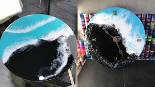 How to make a resin clock - a resin clock in detail - an hour of resin - an hour of resin