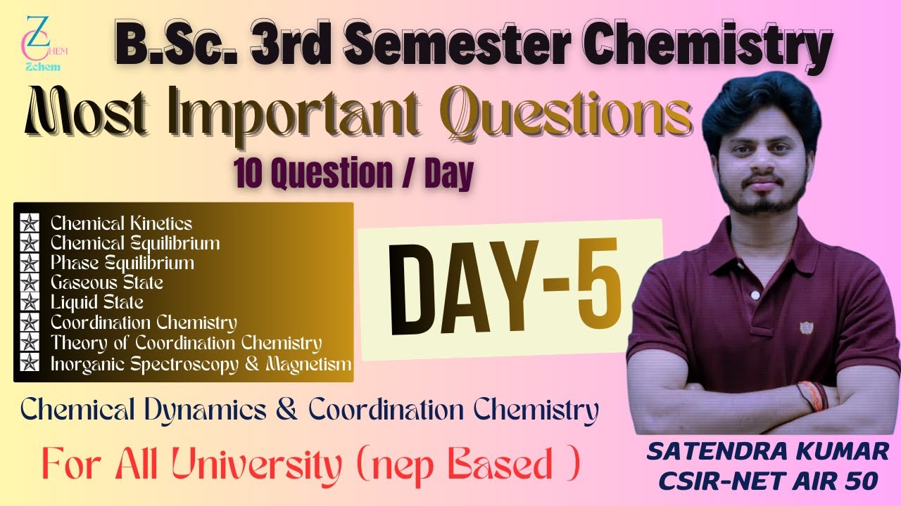 B.Sc 3rd semester chemistry question paper || Exam preparation || Most important questions 