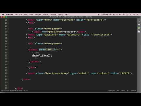 PHP and database | 012 Fixing Name Attribute Value