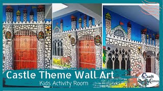 Wall Art Ideas | Castle Theme Wall Art | Oil Paint Art Ideas | Fomic Sheet Work