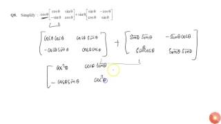Simplify using matrix operations