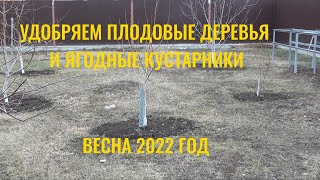 Удобряем плодовые деревья. Весна 2022 год