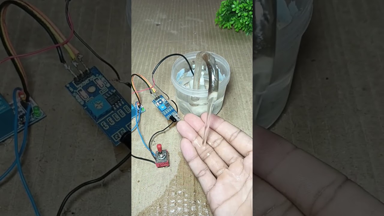 Automatic water tap using IR sensor circuit #tech #project #science