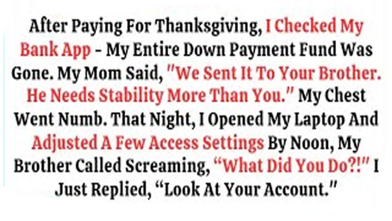 After Paying For Thanksgiving, I Checked My Bank App — My Entire Down Payment