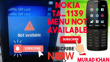 Nokia 210 TA 1139 Menu Not Available solution ! Nokia 210 menu button not available tricks