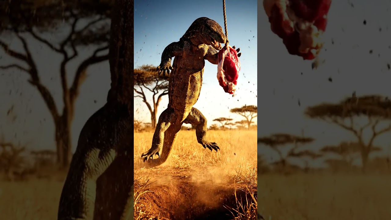 Will the Komodo get the meat… or fall into the trap? Trap End 