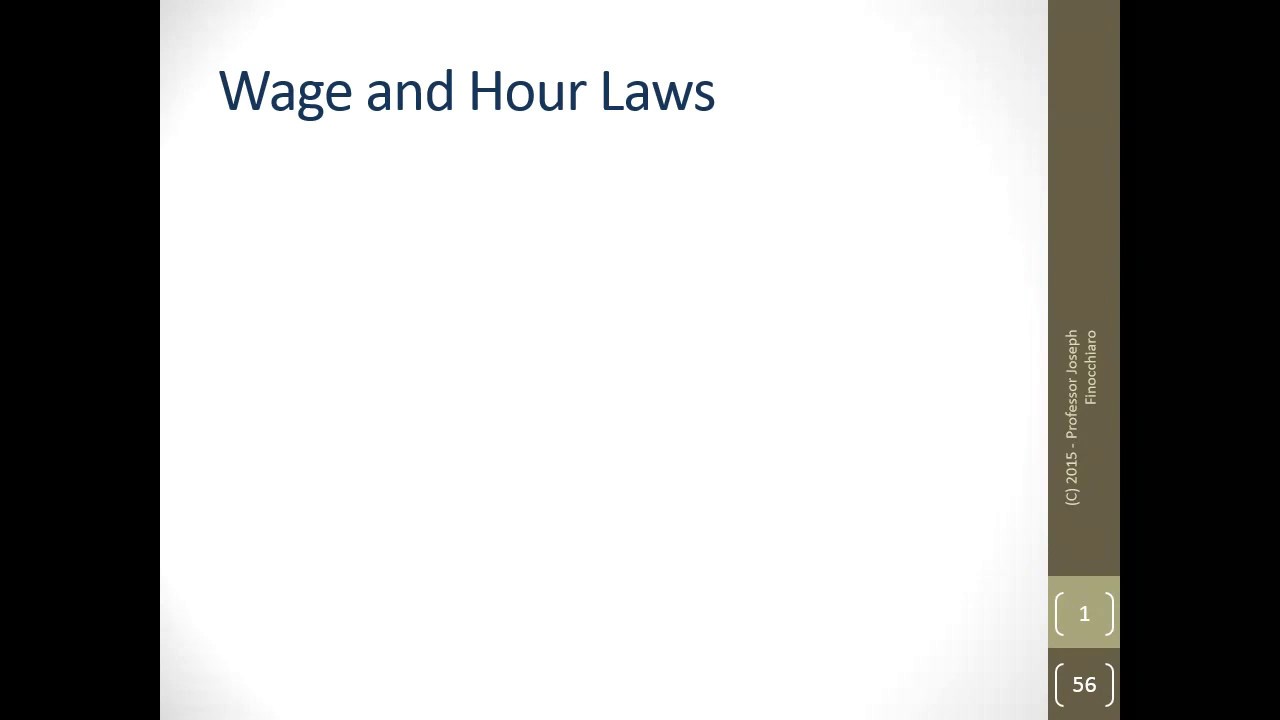 Funeral Law Gilligan Text Chapter 11 Wage and Hour Laws YouTube
