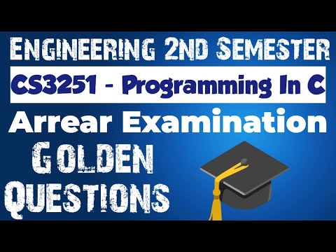 CS3251|Important questions|Programming In C|Arrears Exam important questions|Engineering king|