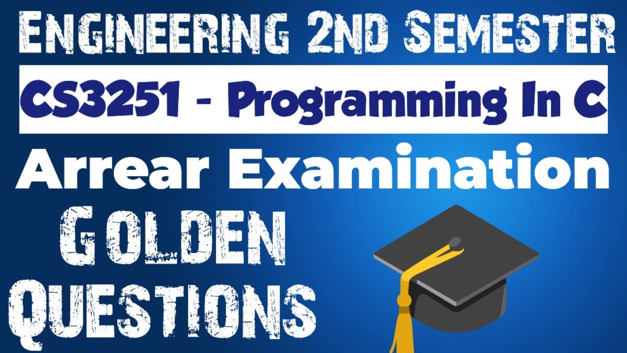 CS3251|Important questions|Programming In C|Arrears Exam important questions|Engineering king|