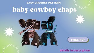 Baby Crochet Cowboy Chaps - Free Pattern
