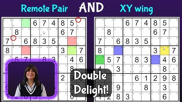Solving a Hard Level Sudoku Puzzle with Remote Pair AND XY Wing!!!