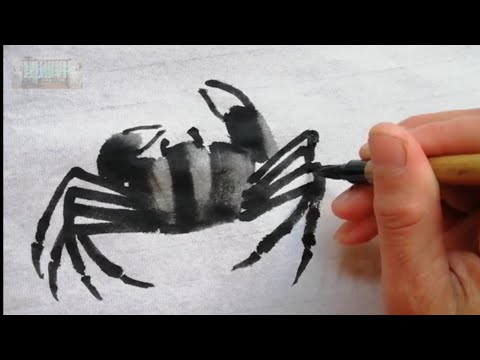 写意蟹的画法/How to paint a crab ‖Chinese painting(2023) - YouTube