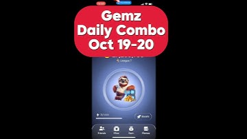 19 - 20 October  2024 Gemz Daily Combo Today #gemz #gemzdailycombo