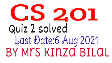 CS201 Quiz 2 Spring 201|Education World