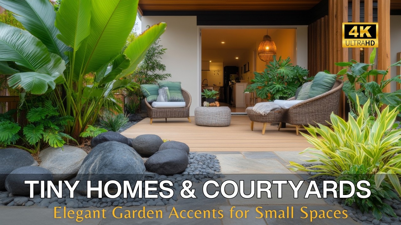 2025 Luxury Tiny Homes & Elegant Courtyard Designs with Bold Color Trends for Small Spaces