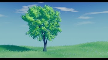 Easy anime tree in blender | stylized | blender 4.0