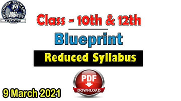 🔥MPBSE Class 10th 12th New Blueprint 9 March 2021 | MP Board Exam New Blueprint | Reduced Syllabus