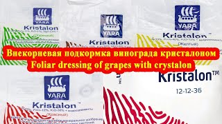 Внекорневая подкормка винограда кристалоном / Foliar dressing of grapes with crystalon