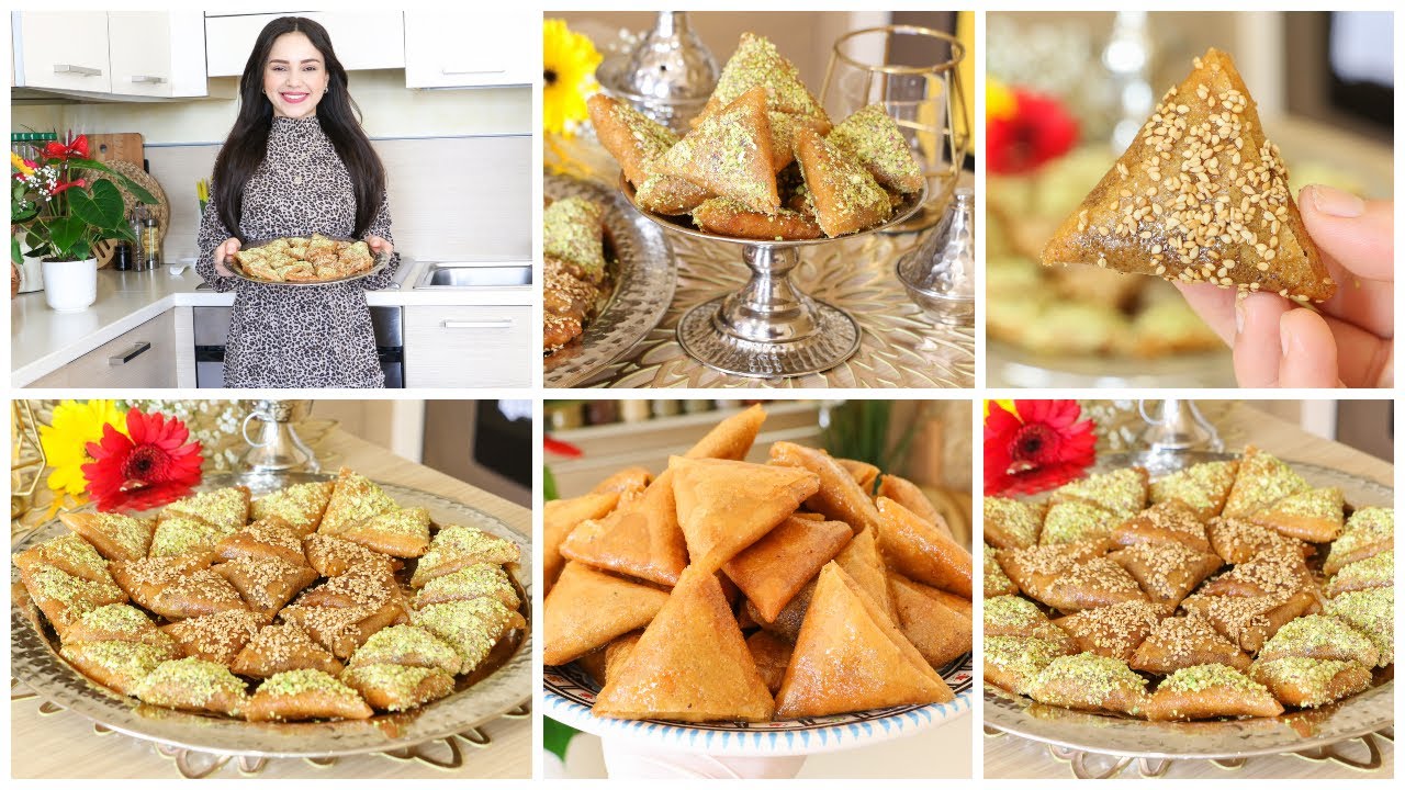 تحلية رمضانية🌙صمصة تونسية زمنية باللوز والبفريوة بكل تفاصيلها وأسهل منها مافماش👌😋Samsa Tunisienne